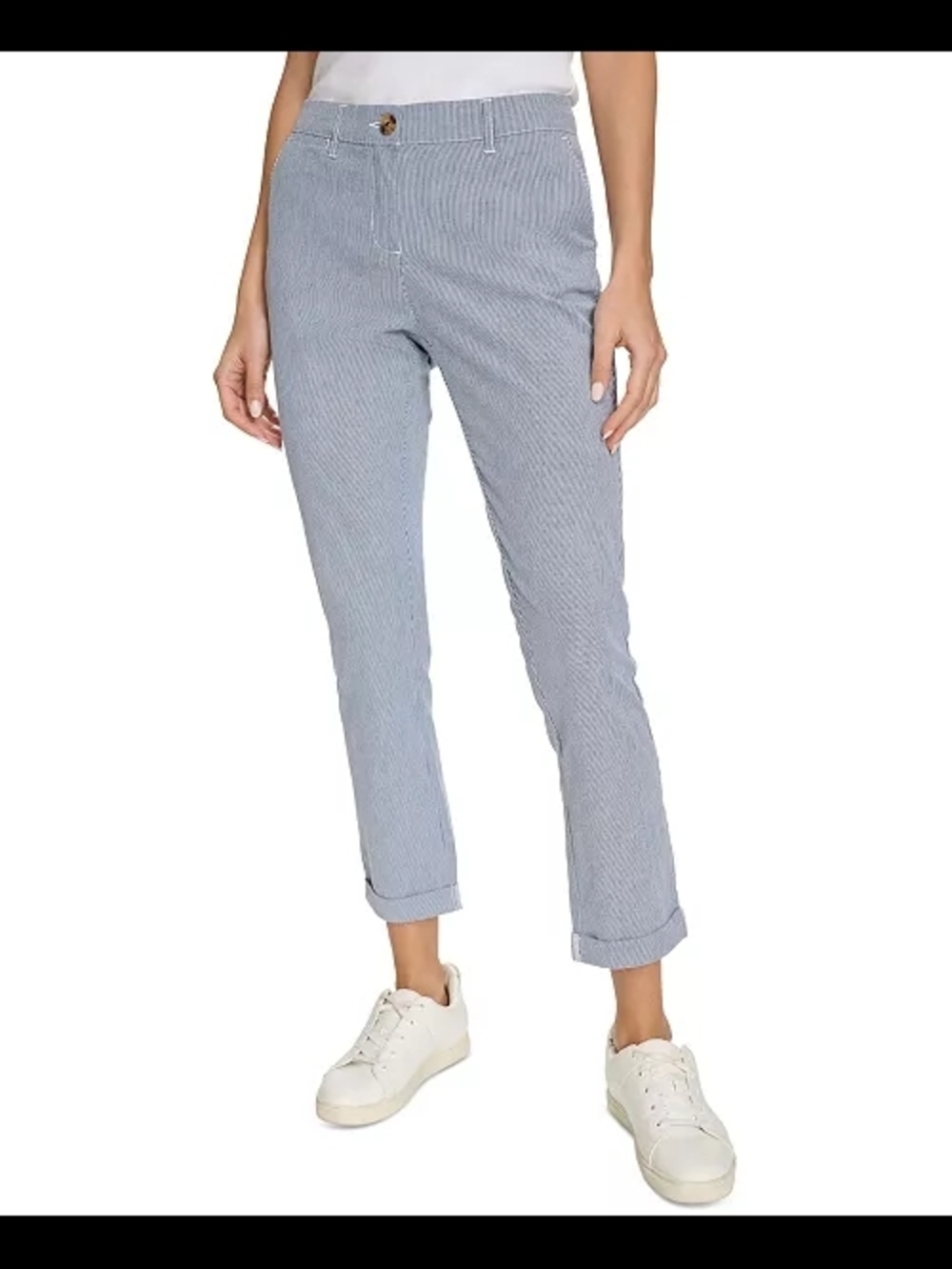NWT Nautica Montauk Chino Striped Pants - Navy/White